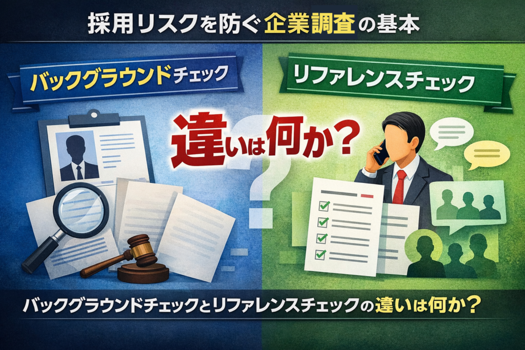 バックグラウンドチェックとりふぁれすチェックの違い