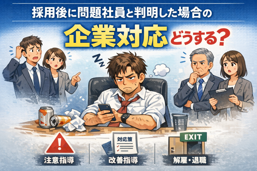 問題社員と判明した場合の企業対応どうする？